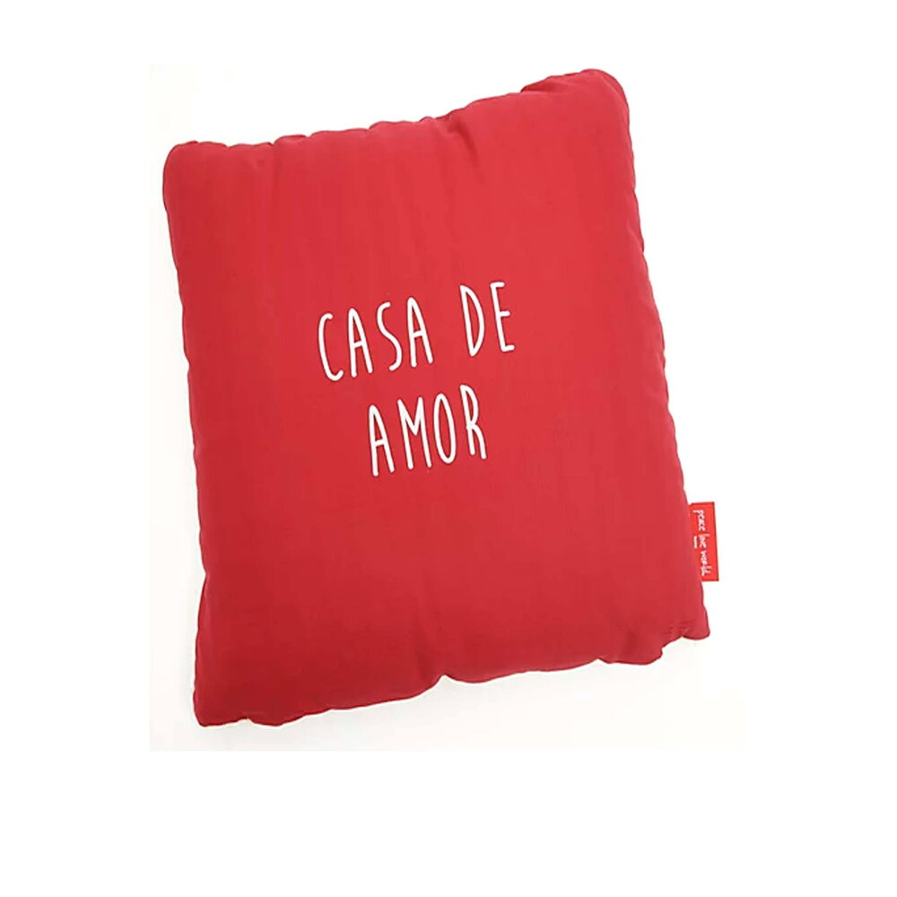 Peace Love World 20" x 20" Cable Knit Pillow Poinsettia